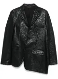 Comme Des Garçons embossed asymmetric blazer - Black