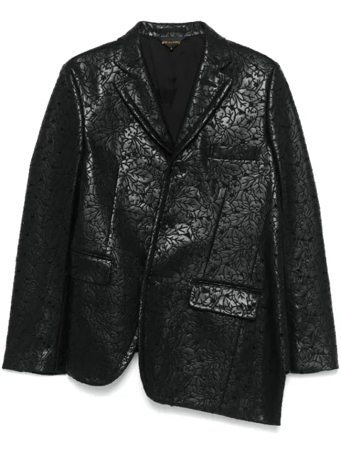 Comme Des Garçons embossed asymmetric blazer