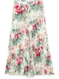 Junya Watanabe floral-print maxi skirt - White