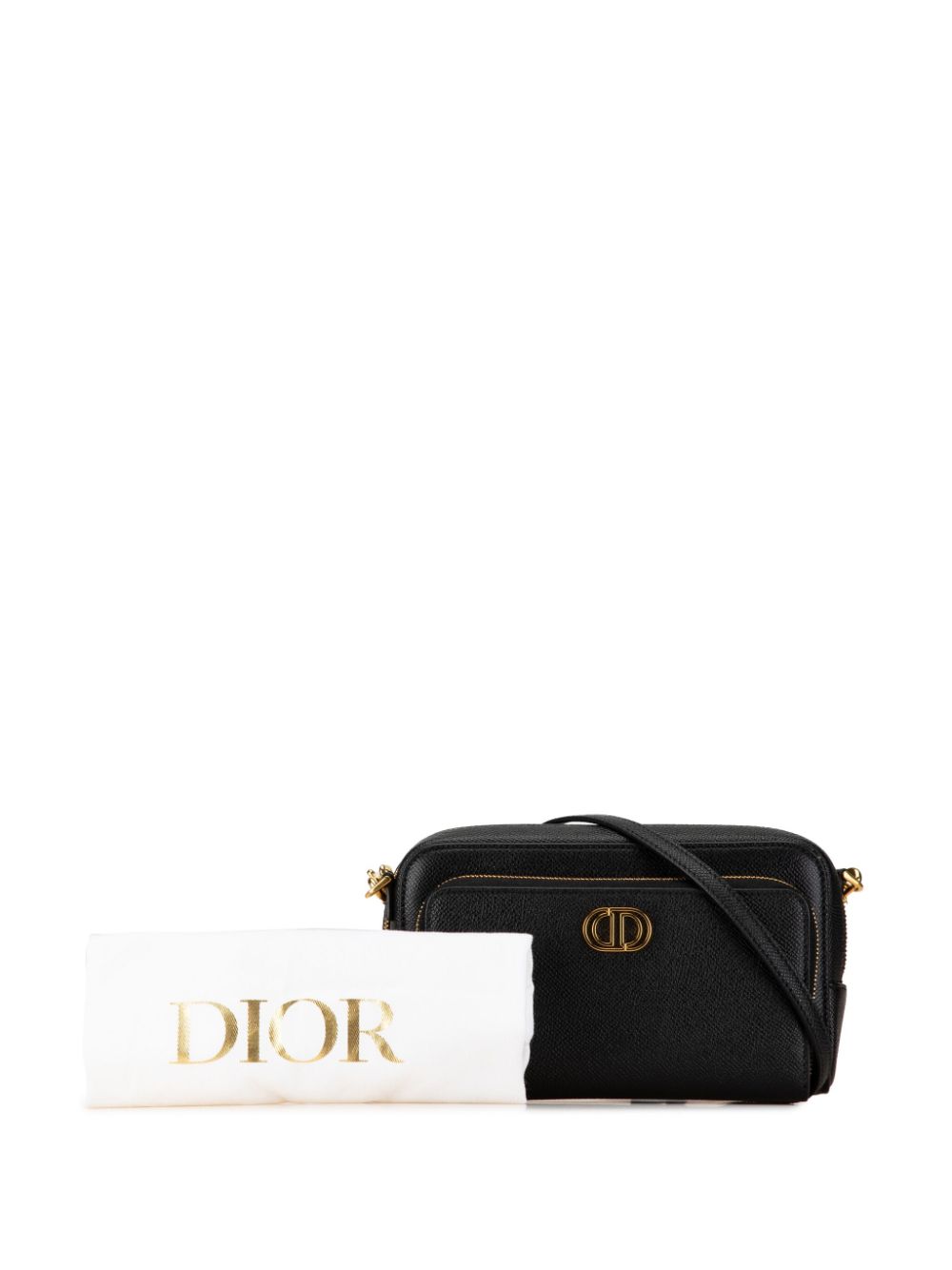 Christian Dior 2023 Grained Calfskin Caro Double Pouch crossbody bag Women