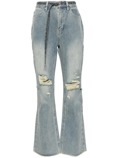 Musium Div. embellished waist pouch jeans