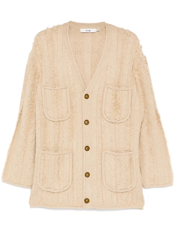 b+ab Oversized Cardigan Neutrals FARFETCH IN