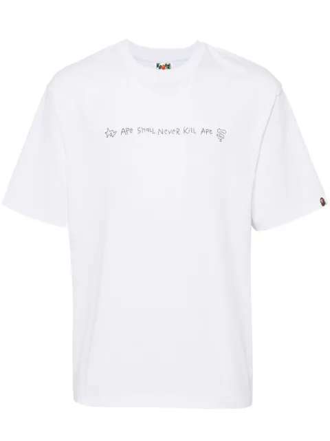 A BATHING APE® hand drawn logo T-shirt