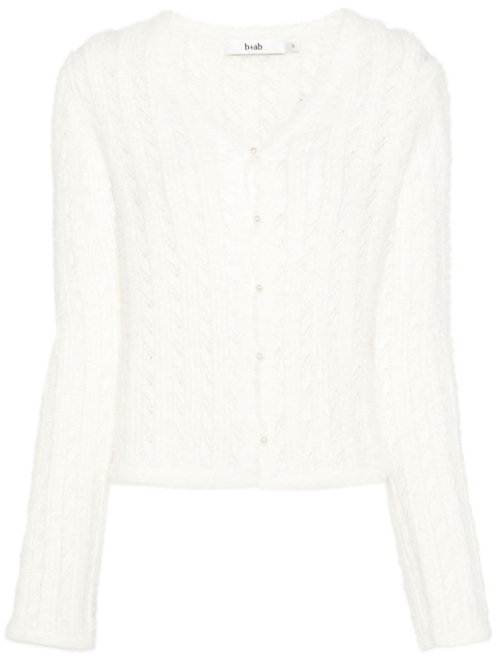 b+ab contrast-knit cardigan - Toni neutri