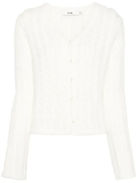 b+ab contrast-knit cardigan