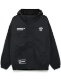 AAPE BY *A BATHING APE® logo-appliqué hooded jacket - Black