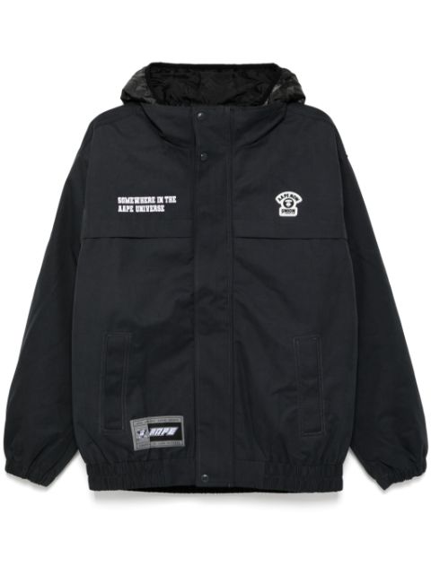 AAPE BY *A BATHING APE logo-applique hooded jacket Men