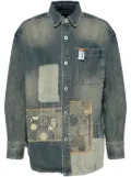 Musium Div. patchwork denim shirt - Blue