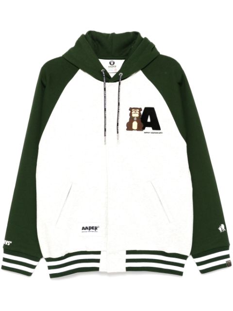 AAPE BY *A BATHING APE logo-patch hooded jacket Men