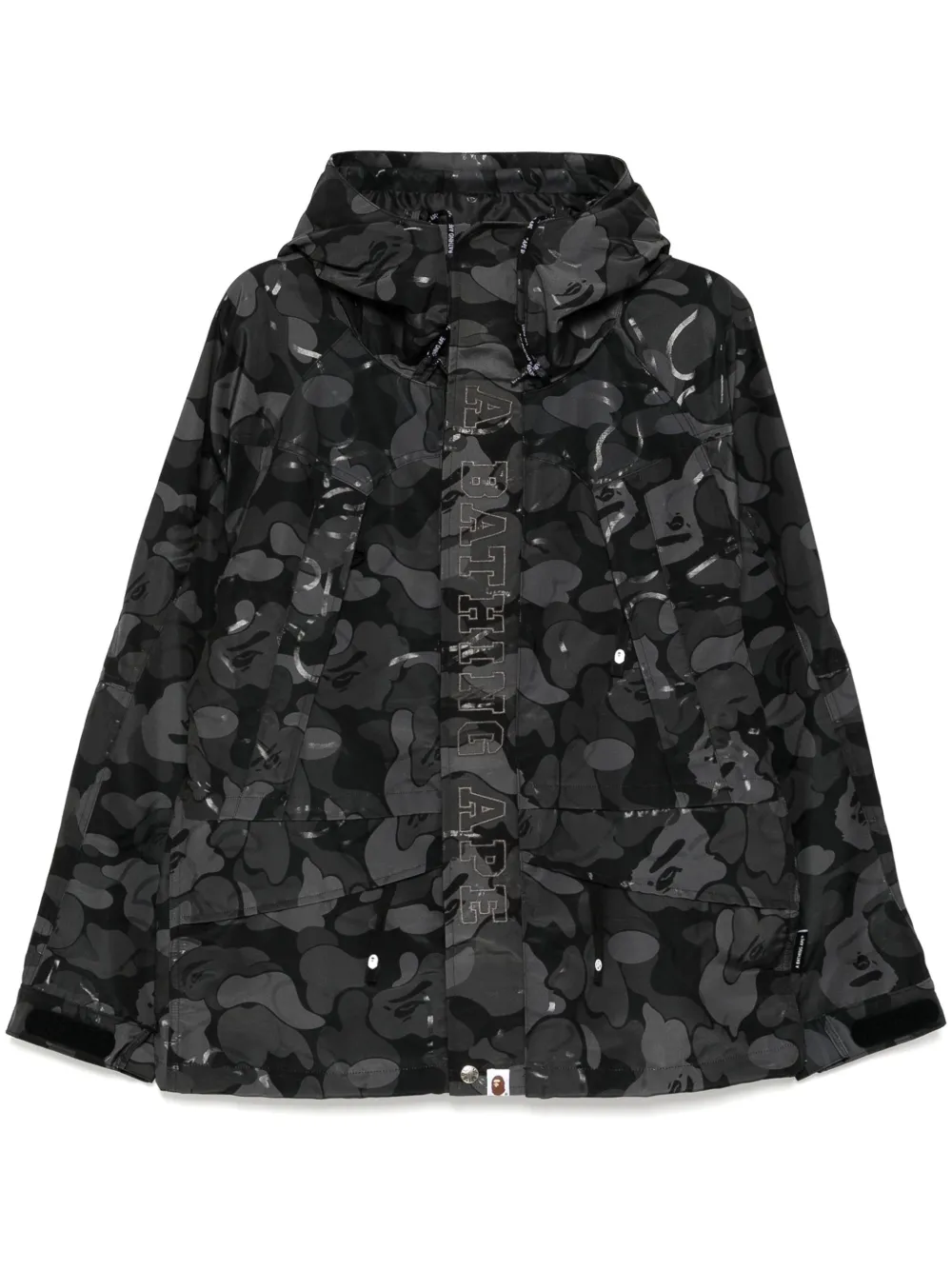 A Bathing Ape Camouflage Print Sport Jacket In Schwarz