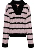 BAPY BY *A BATHING APE® striped half-zip jumper - Pink