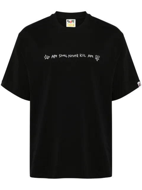 A BATHING APE® hand drawn logo T-shirt