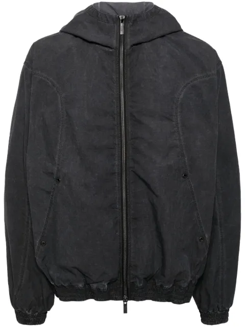 izzue panelled hooded jacket