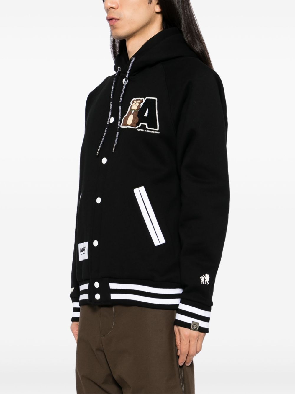 AAPE BY A BATHING APE LOGO-PATCH HOODED JACKET 