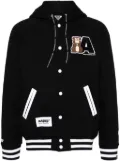 AAPE BY *A BATHING APE® logo-patch hooded jacket - Black