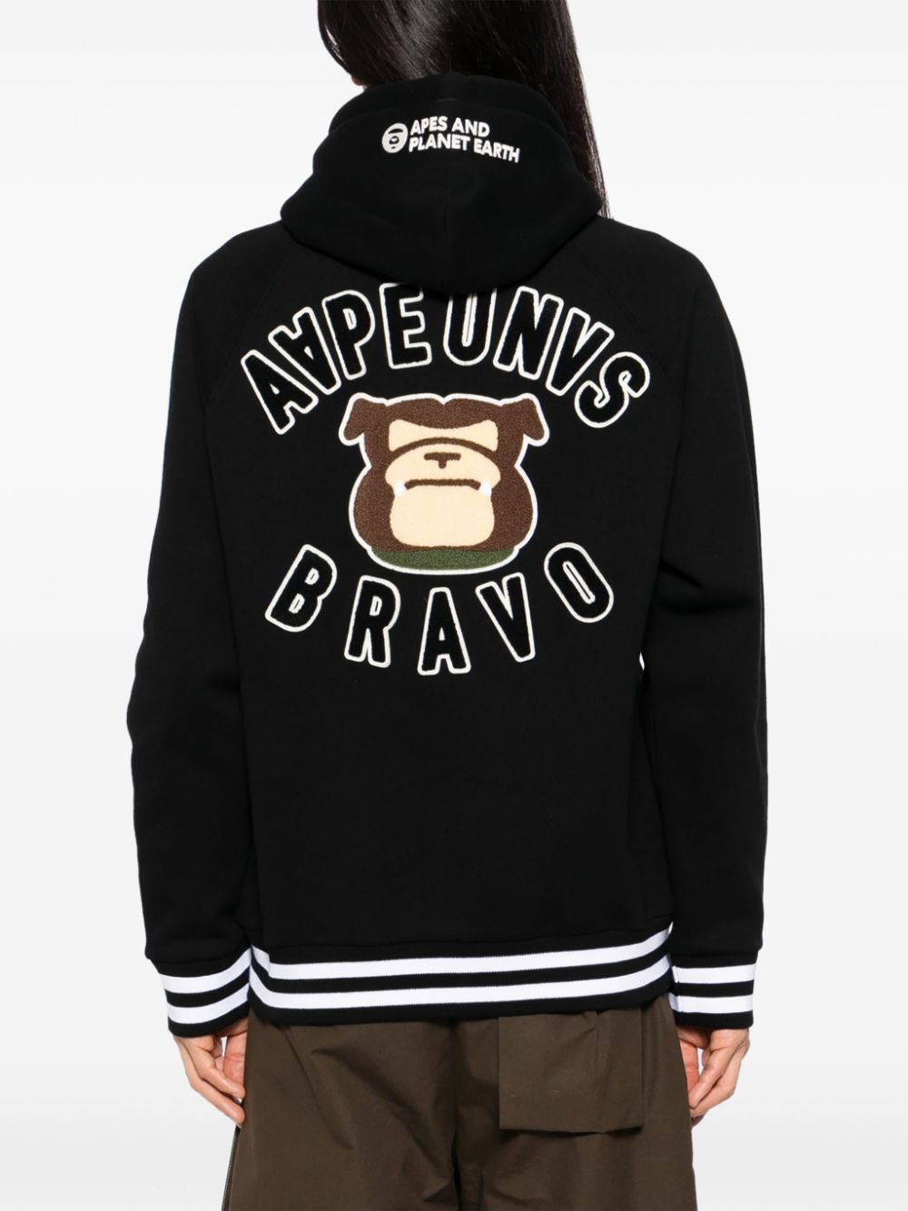 AAPE BY A BATHING APE LOGO-PATCH HOODED JACKET 