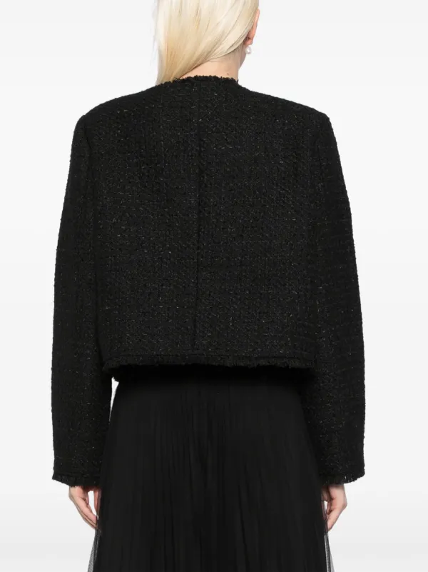 louren summer tweed puffsleeve blouson（b+ab Round Neck