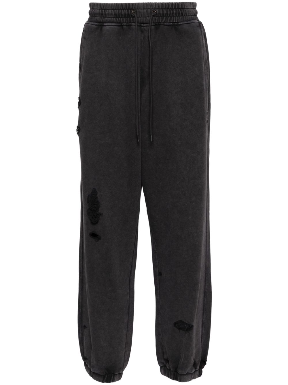 distressed track pants