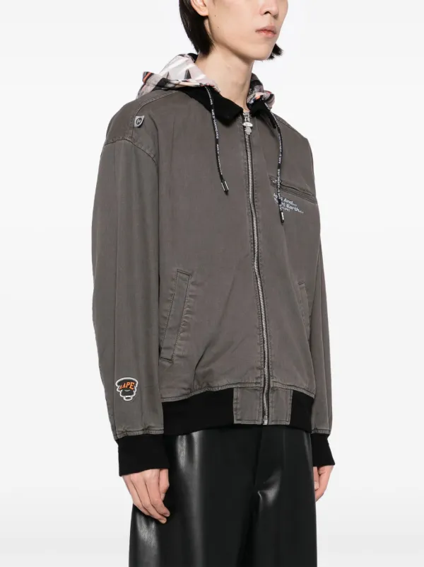 ジャケット・アウター aape by a bathing ape AAPE BY *A BATHING APE® logo-graffiti-print Hooded Jacket