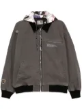 AAPE BY *A BATHING APE® logo-graffiti-print hooded jacket - Neutrals