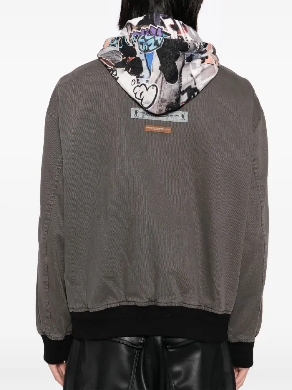 ジャケット・アウター aape by a bathing ape AAPE BY *A BATHING APE® logo-graffiti-print Hooded Jacket