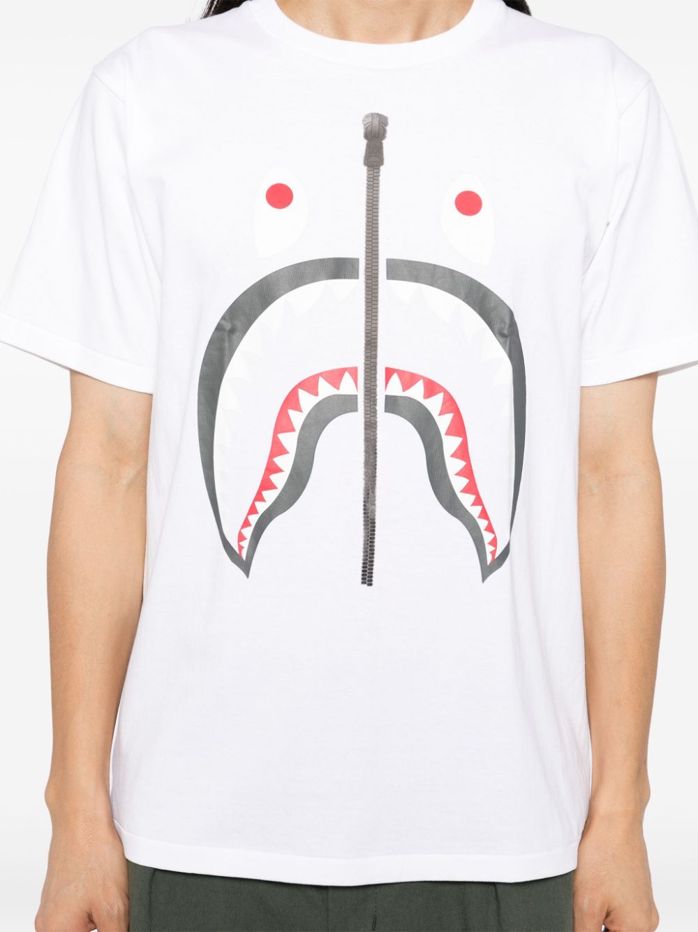 Shop A Bathing Ape Shark T-shirt In White