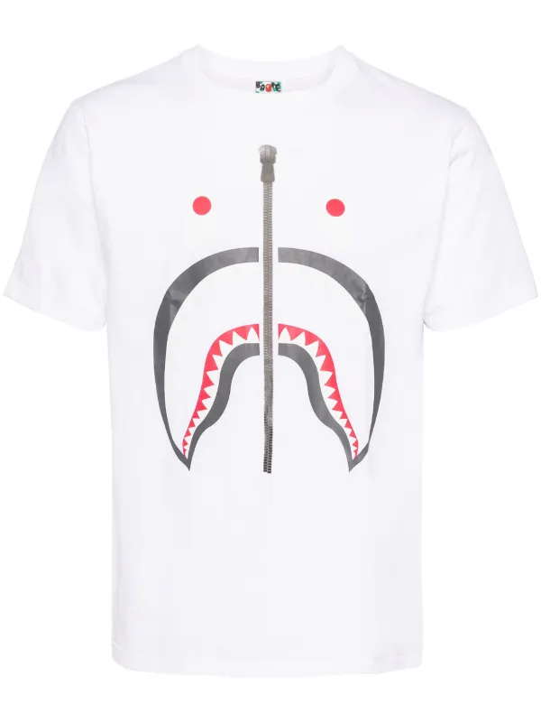 A BATHING APE Shark T shirt White FARFETCH AO