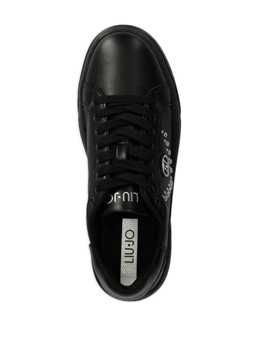 Shop Liu •jo Leather Sneakers In Schwarz