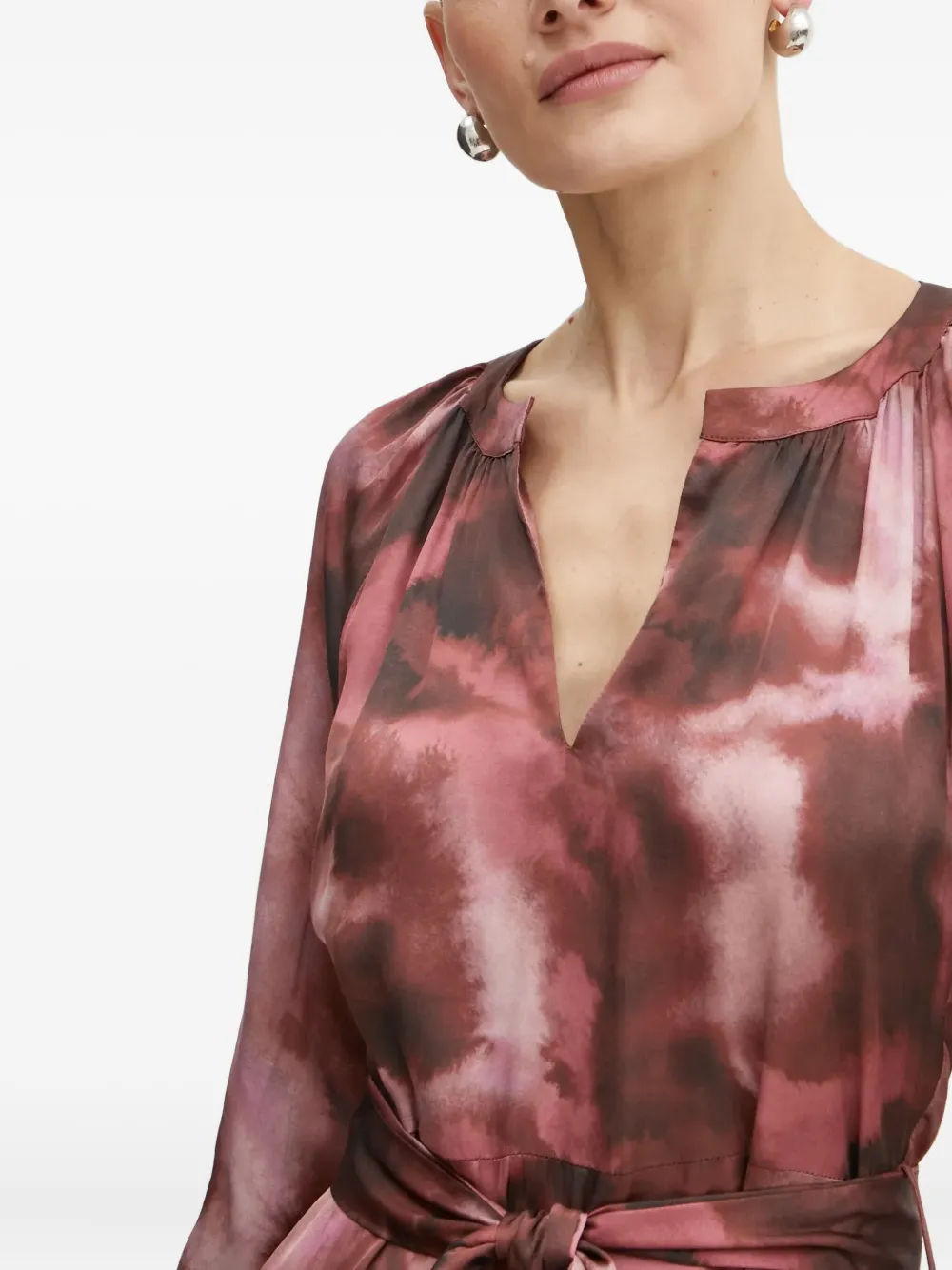 LIU JO Midi-jurk met lange mouwen Roze