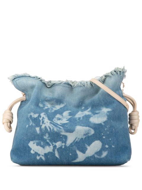 Affordable Loewe 2023 Paula's Ibiza Fish Denim Flamenco Knot crossbody bag Women