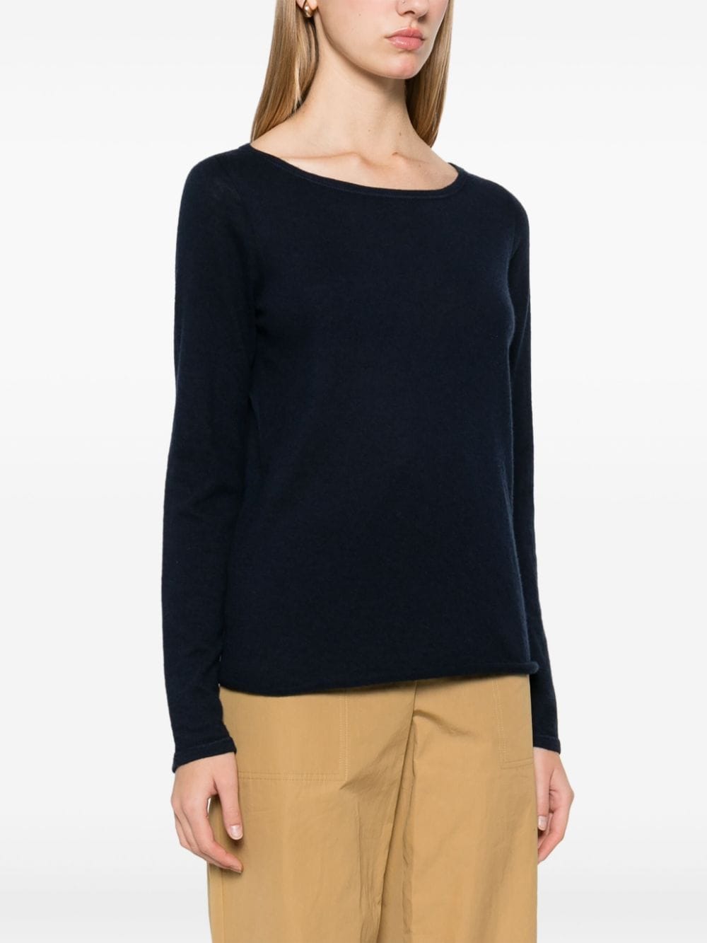 Shop Majestic Boat-neck Long-sleeve Top In Blue