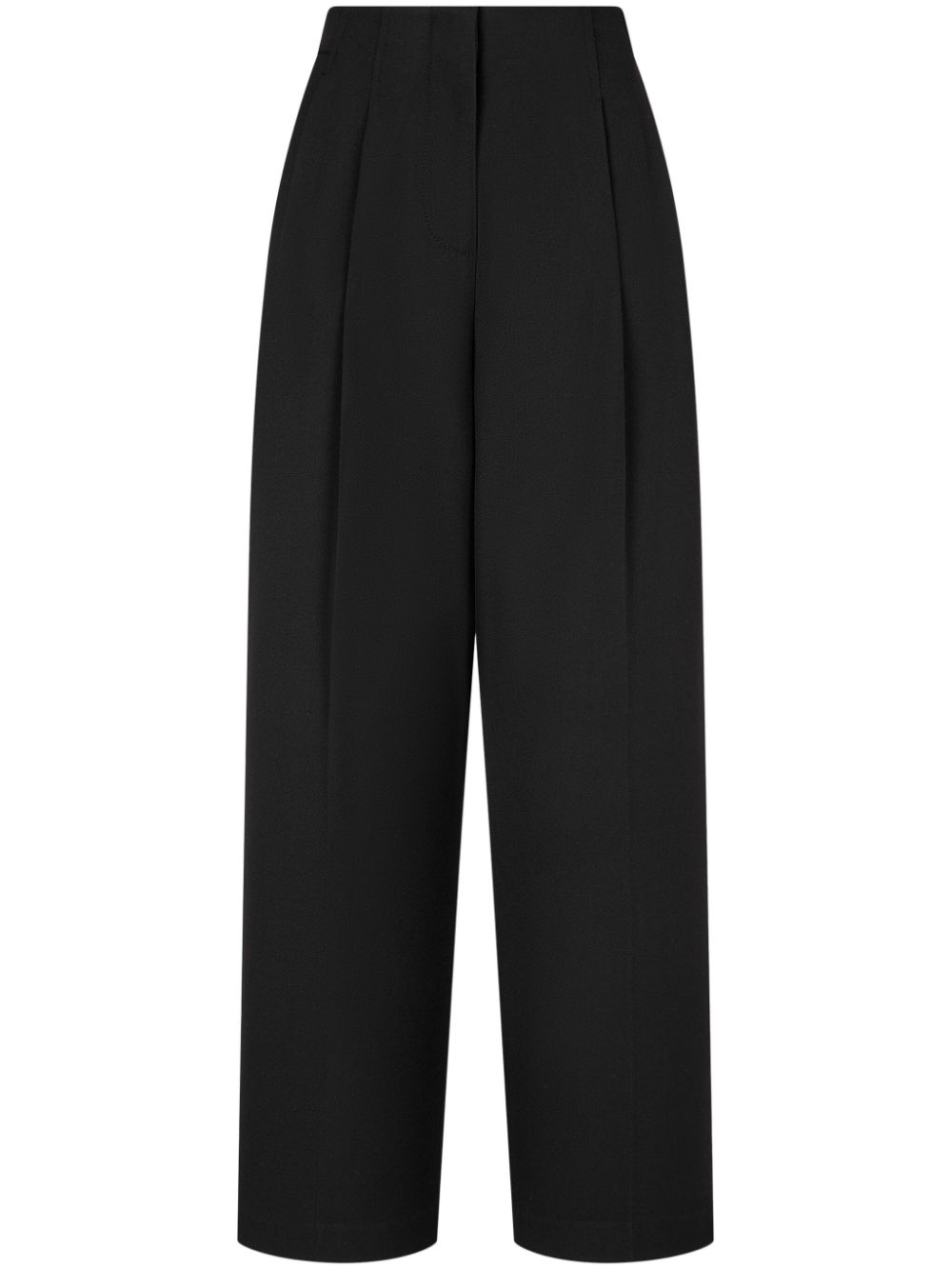 one-tuck cotton trousers