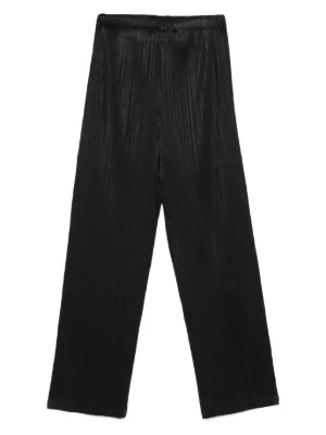 ISSEYMIYAKE プリーツプリーズ 黒 クロップドワイドパンツ Pleats