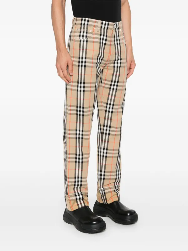 Burberry print trousers mens on sale