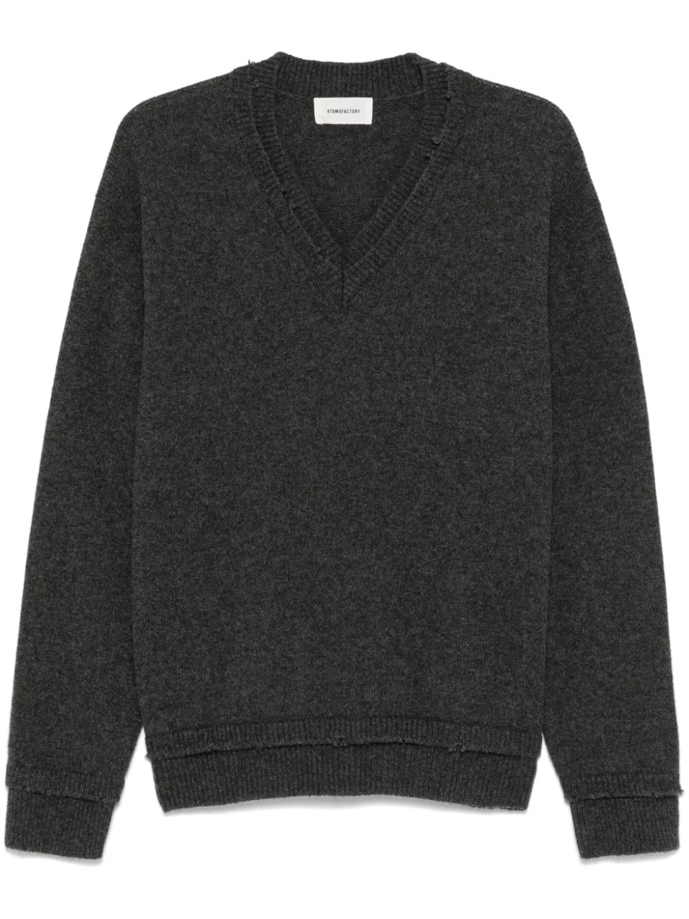 atomo factory layered-edge sweater