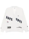 AAPE BY *A BATHING APE® logo-patch cardigan - Grey
