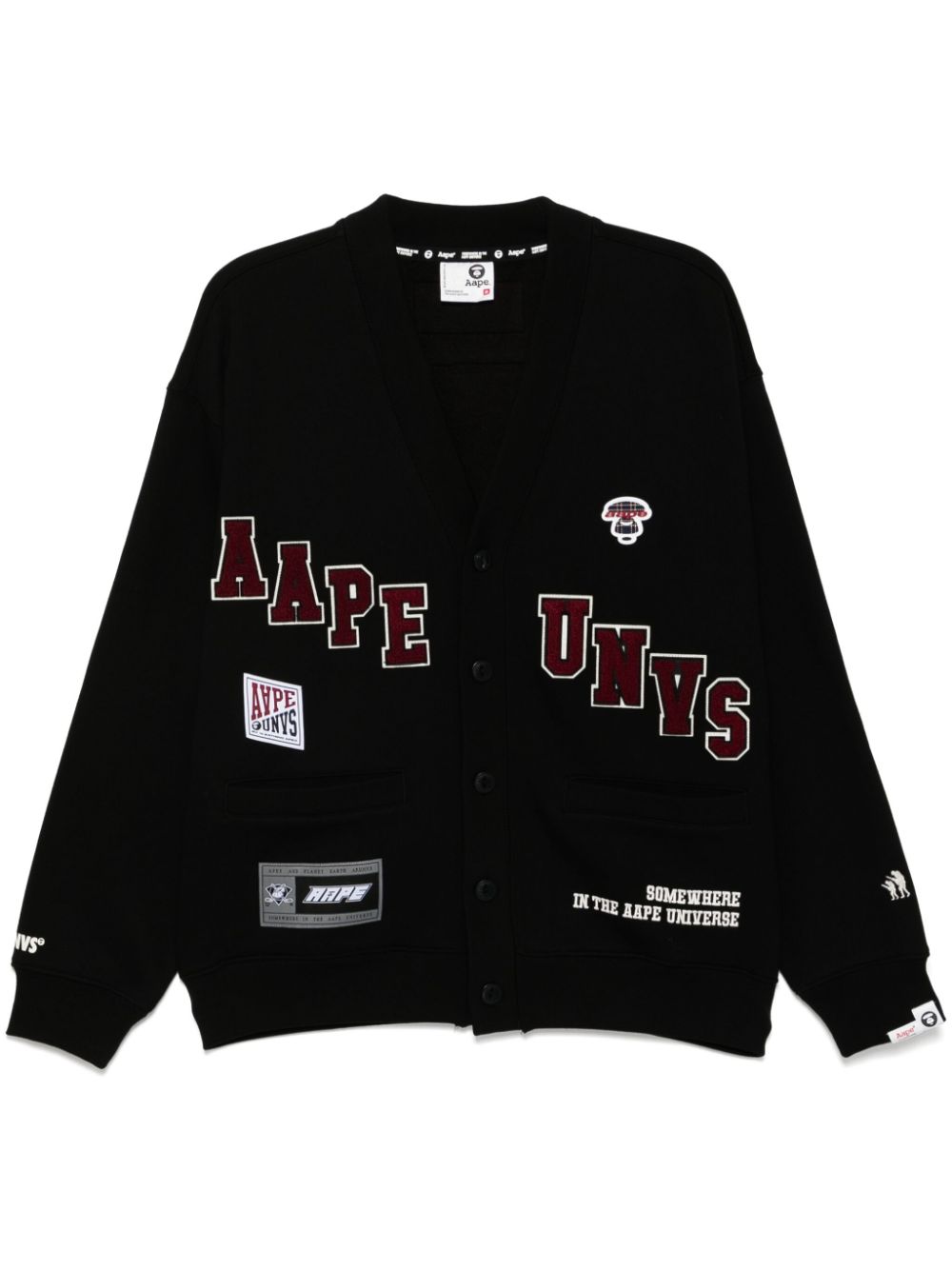 AAPE BY *A BATHING APE Vest met logopatch Zwart