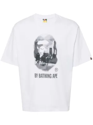 A BATHING APE® ABC Camo graphic-print T-shirt | White | FARFETCH UK