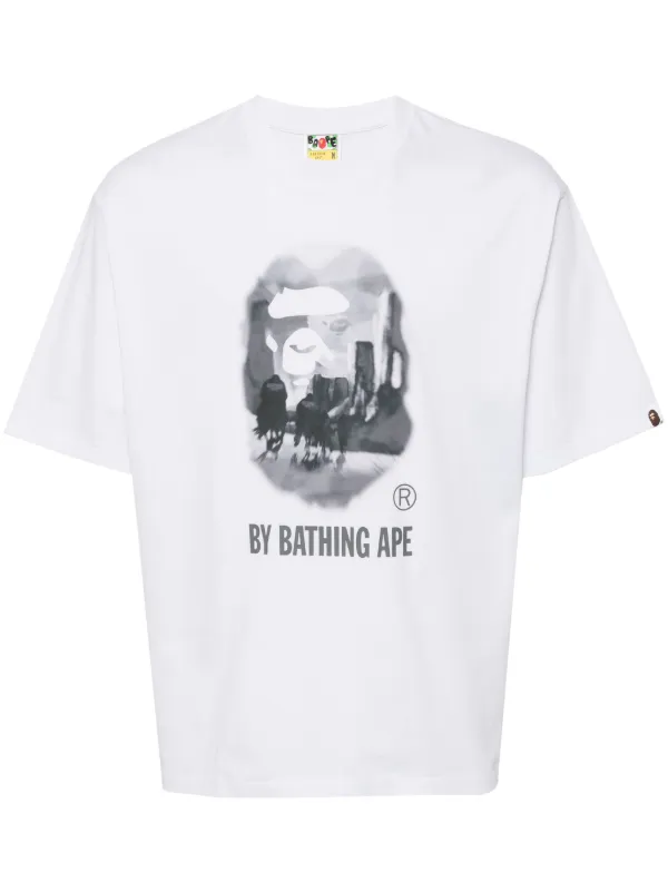 A BATHING APE Tシャツ ホワイト A BATHING APE® ロゴ Tシャツ | ホワイト | FARFETCH JP