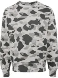 A BATHING APE® logo-patch camo sweatshirt - Grey