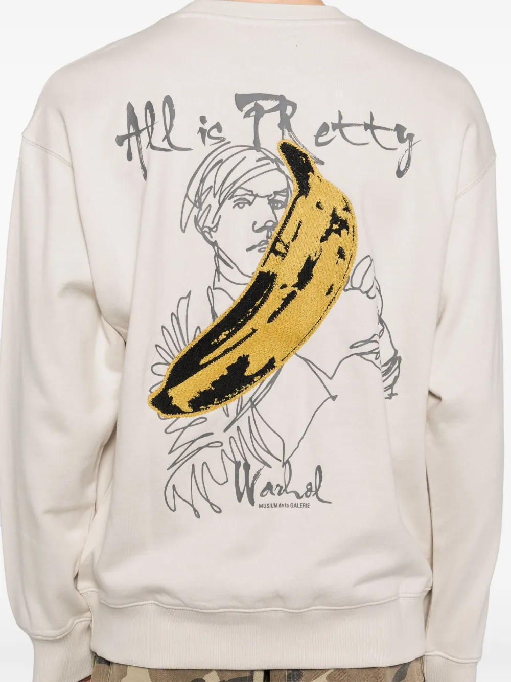 Musium Div. Sweater met print Beige