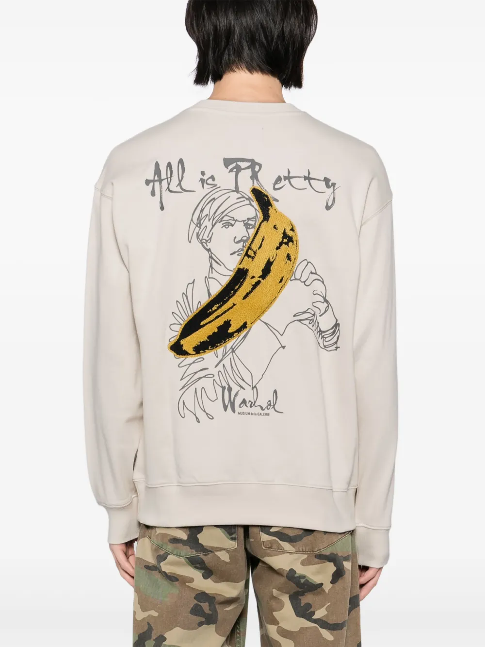 Musium Div. Sweater met print Beige