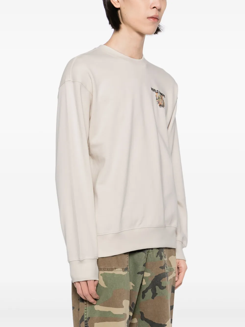 Musium Div. Sweater met print Beige