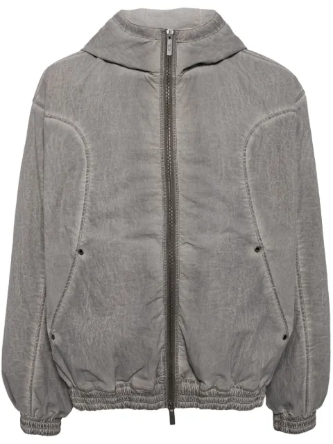 izzue panelled hooded jacket