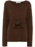 b+ab wrap-around scarf jumper - Brown