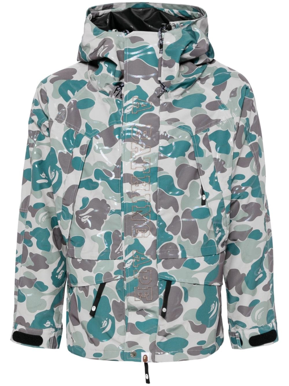 A Bathing Ape Camouflage Print Sport Jacket In Green