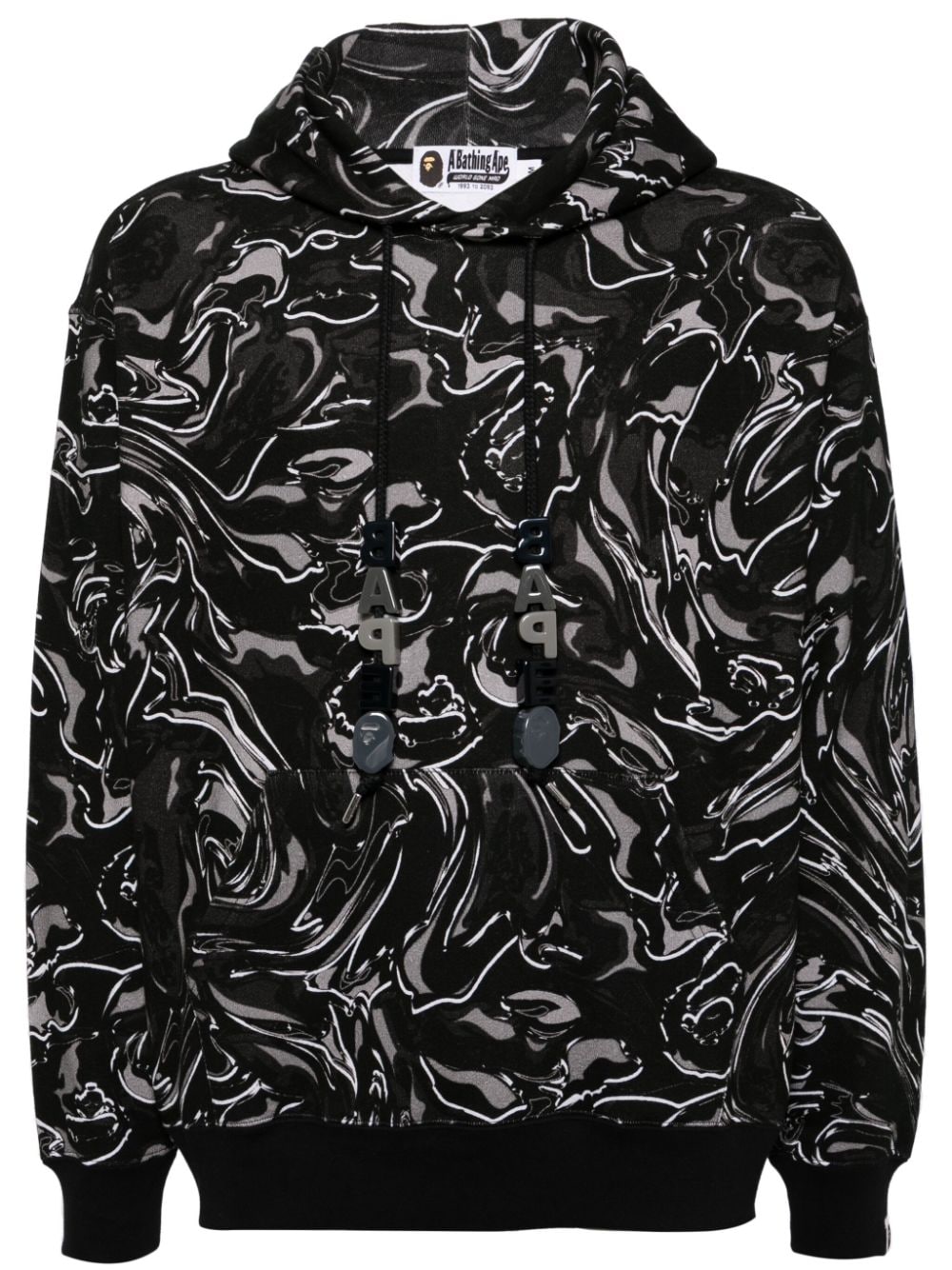 Shop A Bathing Ape Graphic Print Hoodie In Black