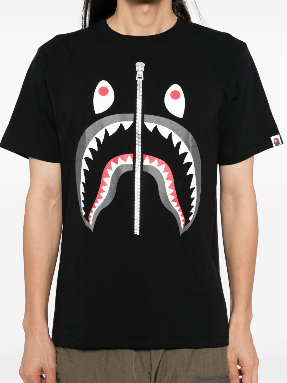 A BATHING APE Shark T shirt Black FARFETCH