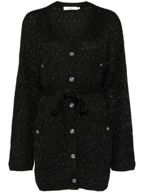 b+ab belted v-neck knit dress