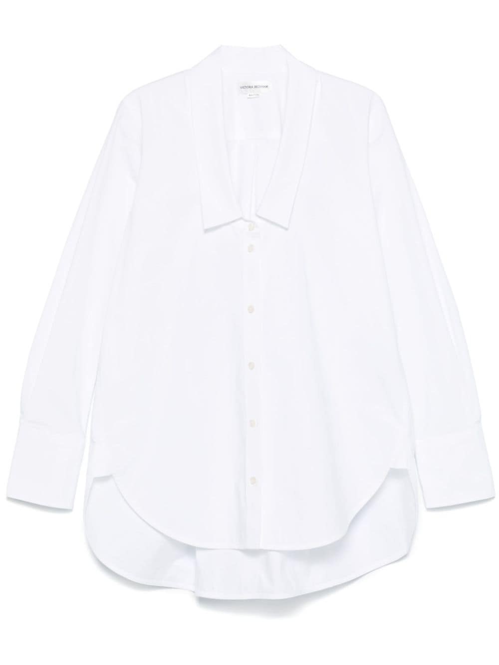 Shop Victoria Beckham Oversized-collar Shirt In White